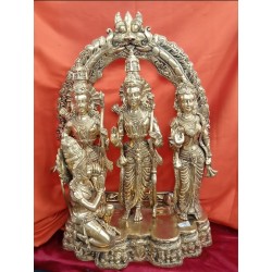 Sri Rama Darbar with Prabhavali Brass Statue