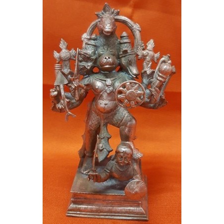 Standing Panchamukhi Hanuman Copper Statue