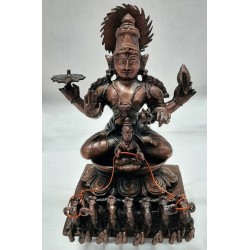 Lord Surya Deva (Sun God) on Chariot copper statue