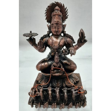 Lord Surya Deva (Sun God) on Chariot copper statue