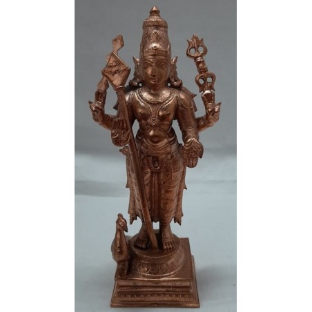 Lord Murugan (Kartikeya) copper statue