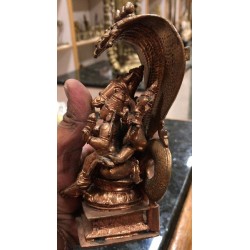 Sri Lakshmi Hayagriva with Shesha Naga Copper Statue