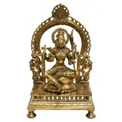 Rajarajeshwari 14 Inches Bronze statue