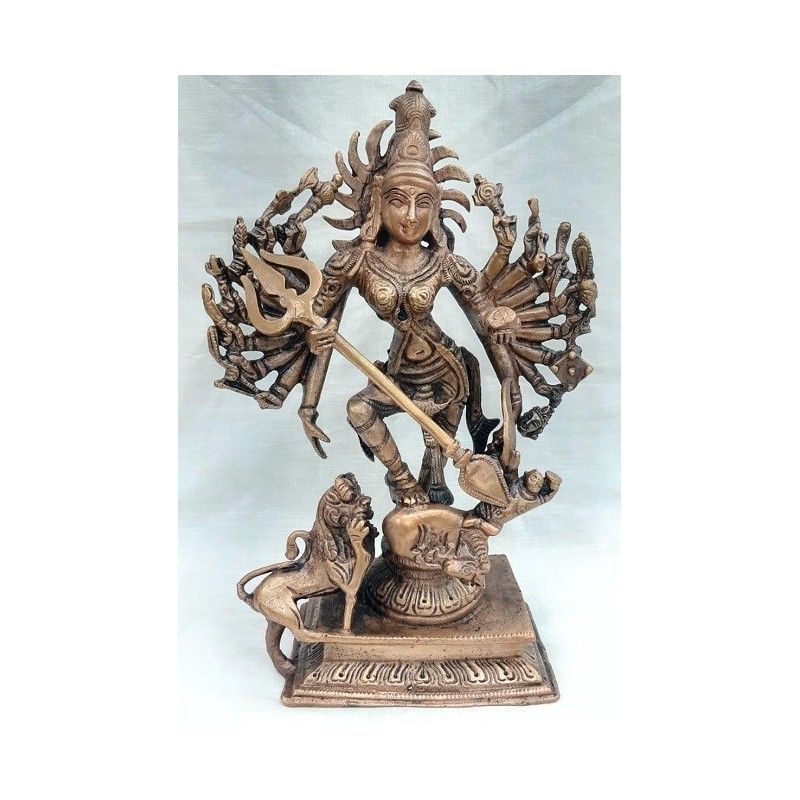 Sri Chamundeshwari Devi standing copper statue