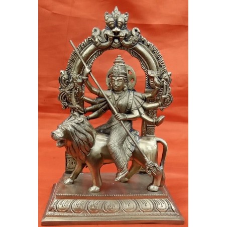 Maa Chamundeshwari Bronze Statue with Prabhavali