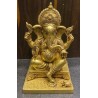 12 inches Height Fine Brass Ganesha Statue with Wide Base