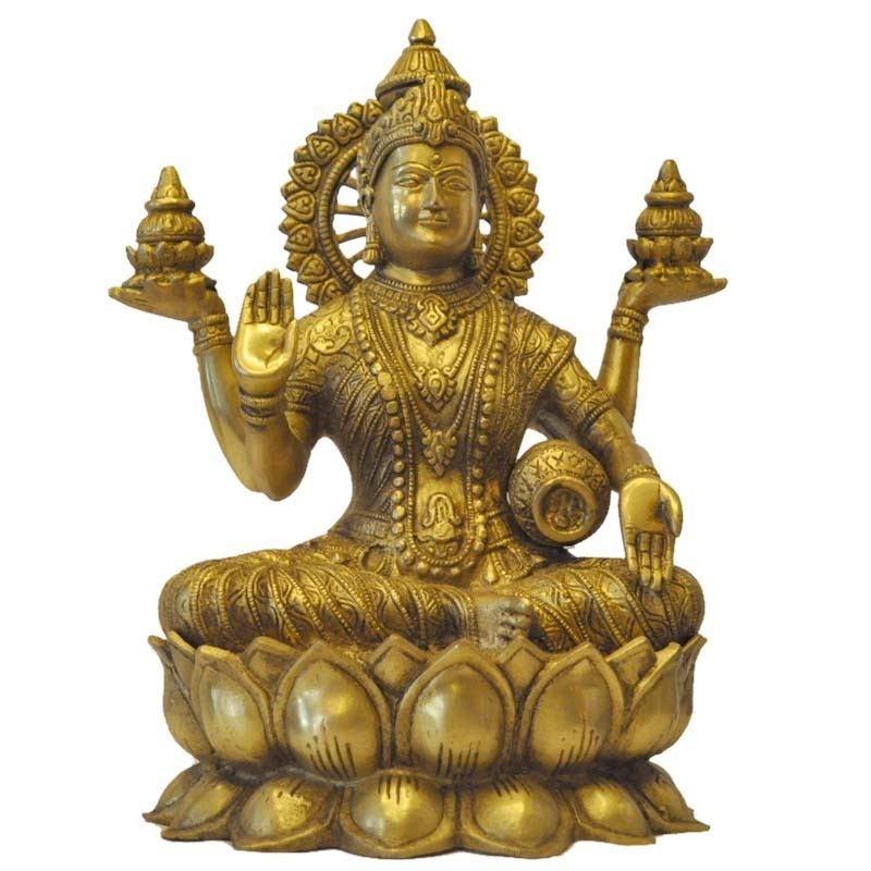Lakhsmi Idol with lotus, lakshmi idol online,lakshami idol gift online