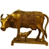 Cow & Calf Brass Idol
