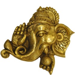 Wall Hanging Brass Ashirvad Ganesha