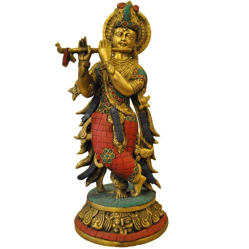 Krishna with Flute Coral