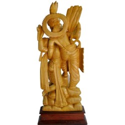 Radha Krishna Wood Idol