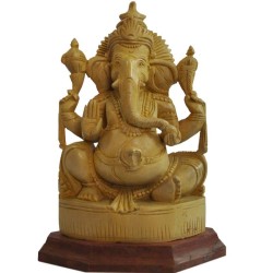 Lord Ganesha Wooden Statue