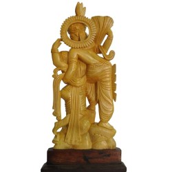 Radha krishna Wooden Statue